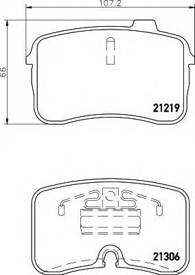 HELLA 8DB355008201 Комплект гальмівних колодок, дискове гальмо