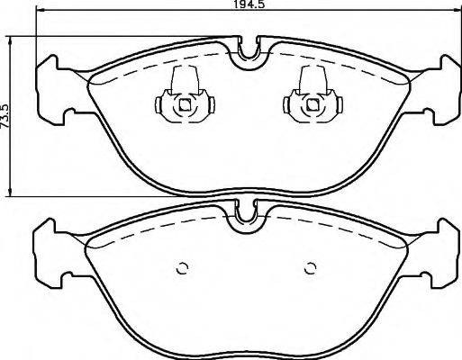 HELLA 8DB355008261 Комплект гальмівних колодок, дискове гальмо