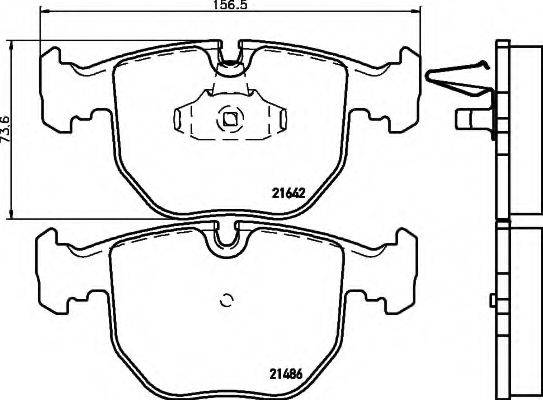 HELLA 8DB355008281 Комплект гальмівних колодок, дискове гальмо