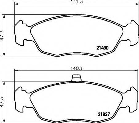 HELLA 8DB355008291 Комплект гальмівних колодок, дискове гальмо