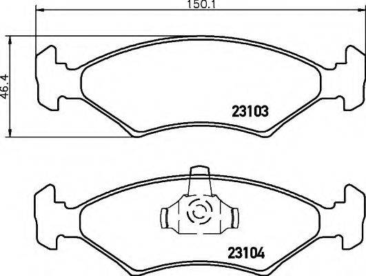 HELLA 8DB355008331 Комплект гальмівних колодок, дискове гальмо