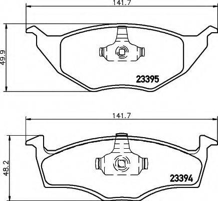 HELLA 8DB355008481 Комплект гальмівних колодок, дискове гальмо