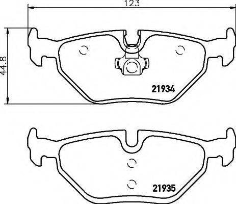 HELLA 8DB355008761 Комплект гальмівних колодок, дискове гальмо