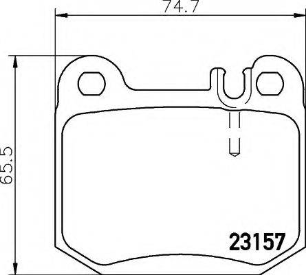 HELLA 8DB355008831 Комплект гальмівних колодок, дискове гальмо