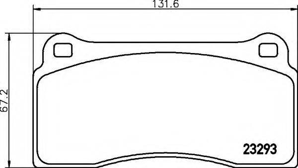 HELLA 8DB355008981 Комплект гальмівних колодок, дискове гальмо