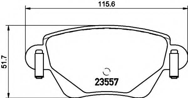 HELLA 8DB355009081 Комплект гальмівних колодок, дискове гальмо