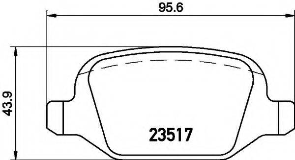 HELLA 8DB355009361 Комплект гальмівних колодок, дискове гальмо