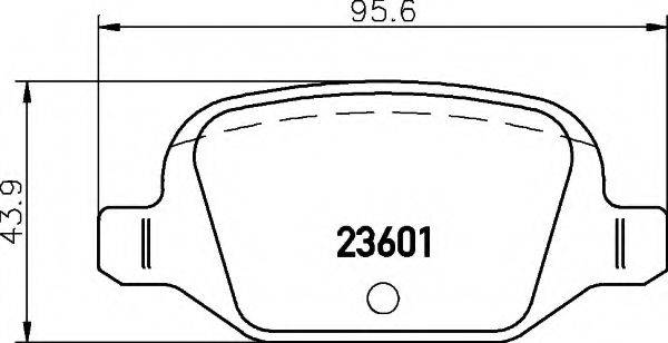 HELLA 8DB355009551 Комплект гальмівних колодок, дискове гальмо