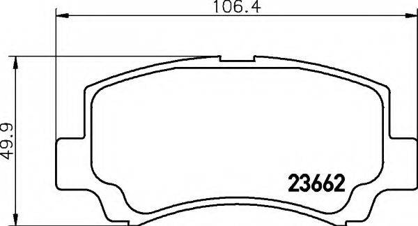 HELLA 8DB355009681 Комплект гальмівних колодок, дискове гальмо