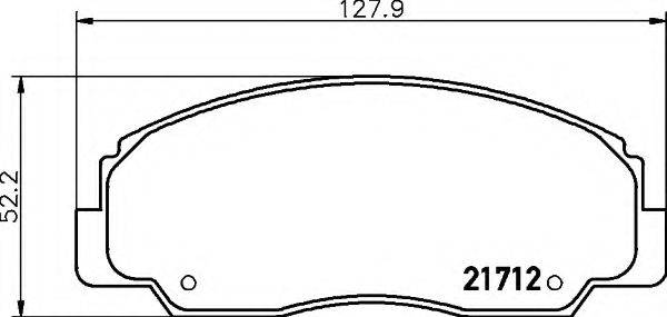 HELLA 8DB355009781 Комплект гальмівних колодок, дискове гальмо