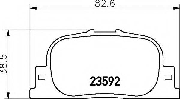 HELLA 8DB355010001 Комплект гальмівних колодок, дискове гальмо