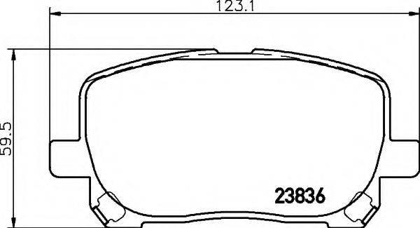 HELLA 8DB355010221 Комплект гальмівних колодок, дискове гальмо