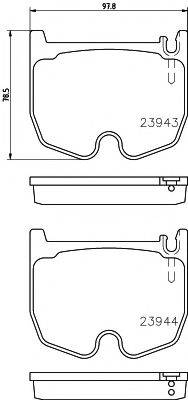 HELLA 8DB355010381 Комплект гальмівних колодок, дискове гальмо