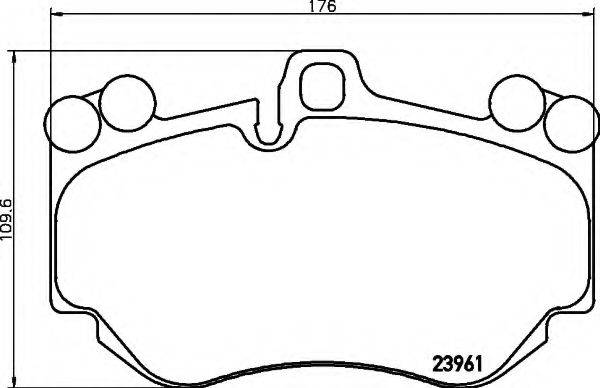 HELLA 8DB355011011 Комплект гальмівних колодок, дискове гальмо