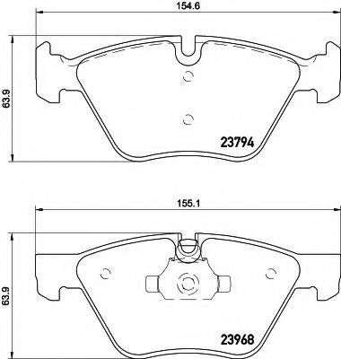 HELLA 8DB355011321 Комплект гальмівних колодок, дискове гальмо