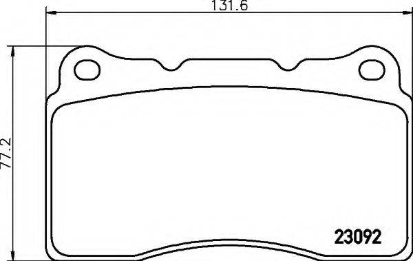 HELLA 8DB355011431 Комплект гальмівних колодок, дискове гальмо