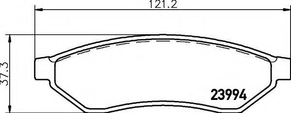 HELLA 8DB355011671 Комплект гальмівних колодок, дискове гальмо