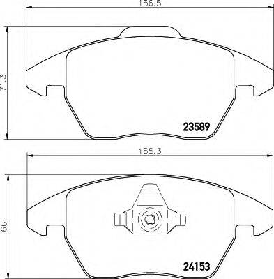 HELLA 8DB355011811 Комплект гальмівних колодок, дискове гальмо