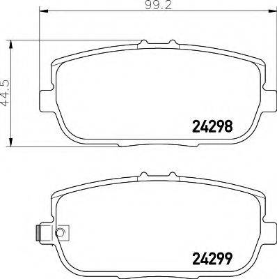 HELLA 8DB355006781 Комплект гальмівних колодок, дискове гальмо