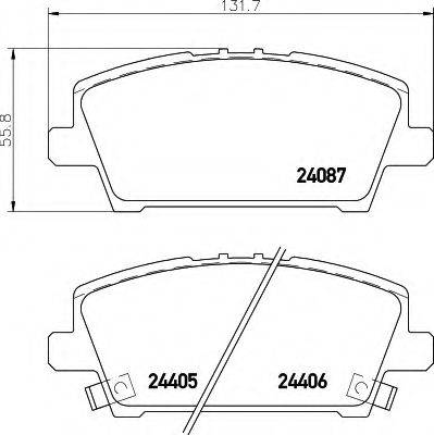 HELLA 8DB355006911 Комплект гальмівних колодок, дискове гальмо