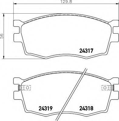 HELLA 8DB355006951 Комплект гальмівних колодок, дискове гальмо