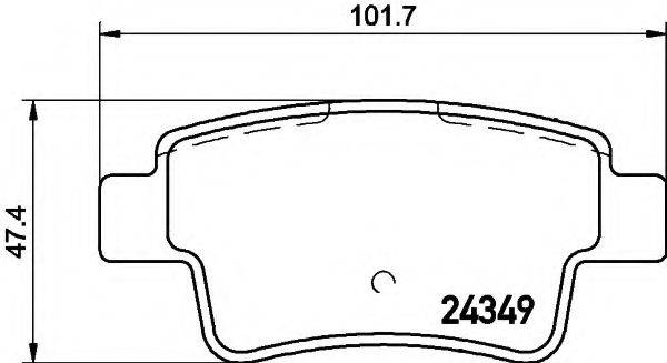 HELLA 8DB355012391 Комплект гальмівних колодок, дискове гальмо