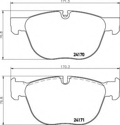 HELLA 8DB355012541 Комплект гальмівних колодок, дискове гальмо