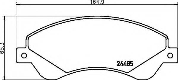 HELLA 8DB355012771 Комплект гальмівних колодок, дискове гальмо