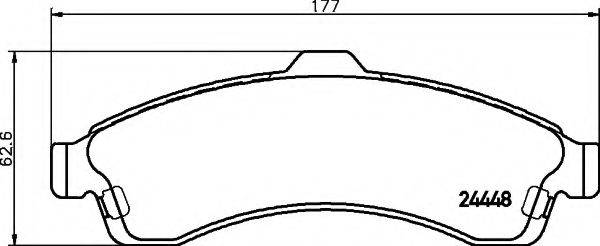 HELLA 8DB355012811 Комплект гальмівних колодок, дискове гальмо