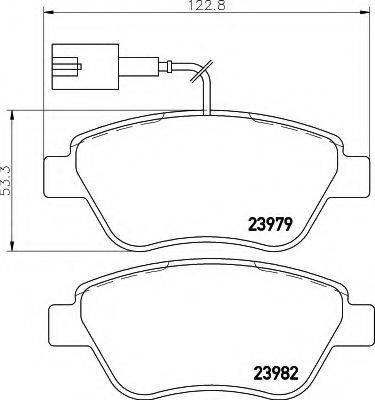 HELLA 8DB355012841 Комплект гальмівних колодок, дискове гальмо