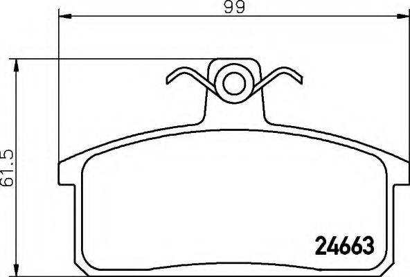 HELLA 8DB355013451 Комплект гальмівних колодок, дискове гальмо