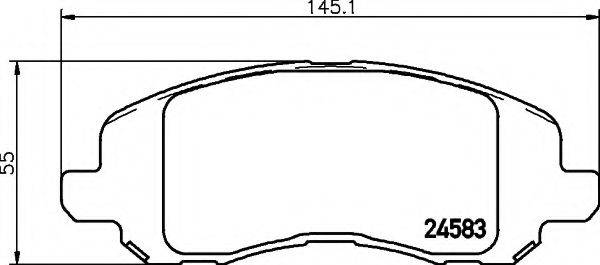 HELLA 8DB355013491 Комплект гальмівних колодок, дискове гальмо