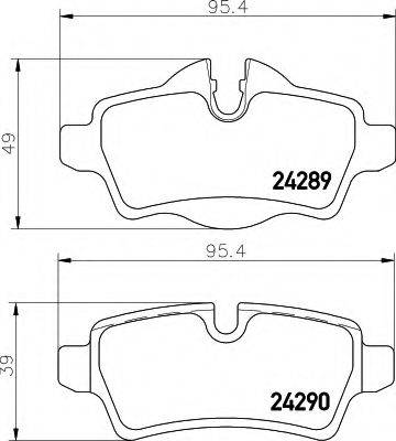 HELLA 8DB355013661 Комплект гальмівних колодок, дискове гальмо