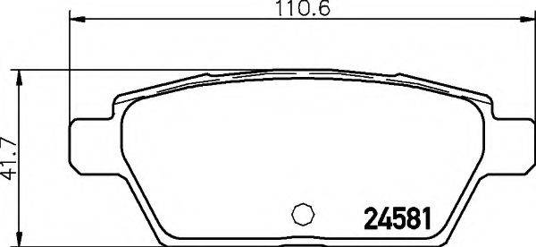 HELLA 8DB355013691 Комплект гальмівних колодок, дискове гальмо