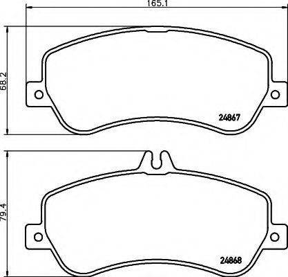 HELLA 8DB355014221 Комплект гальмівних колодок, дискове гальмо