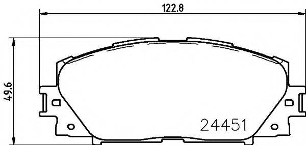 HELLA 8DB355016191 Комплект гальмівних колодок, дискове гальмо