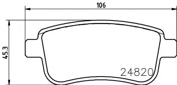 HELLA 8DB355014581 Комплект гальмівних колодок, дискове гальмо