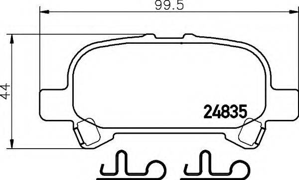 HELLA 8DB355014751 Комплект гальмівних колодок, дискове гальмо