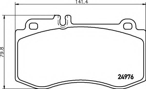 HELLA 8DB355014821 Комплект гальмівних колодок, дискове гальмо