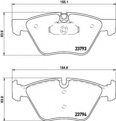 HELLA 8DB355015031 Комплект гальмівних колодок, дискове гальмо