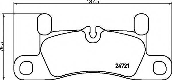 HELLA 8DB355015121 Комплект гальмівних колодок, дискове гальмо