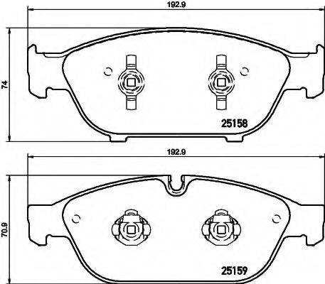 HELLA 8DB355016031 Комплект гальмівних колодок, дискове гальмо