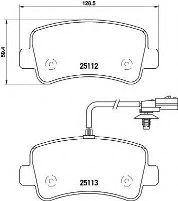 HELLA 8DB355015301 Комплект гальмівних колодок, дискове гальмо