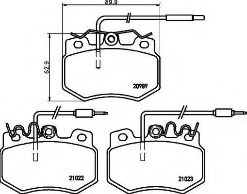 HELLA 8DB355015511 Комплект гальмівних колодок, дискове гальмо