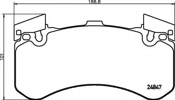 HELLA 8DB355015991 Комплект гальмівних колодок, дискове гальмо