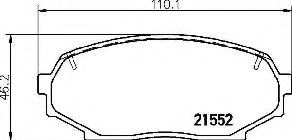 HELLA 8DB355016821 Комплект гальмівних колодок, дискове гальмо