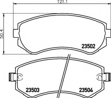 HELLA 8DB355017201 Комплект гальмівних колодок, дискове гальмо