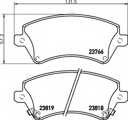 HELLA 8DB355017241 Комплект гальмівних колодок, дискове гальмо