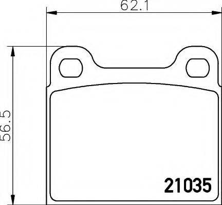 HELLA 8DB355017441 Комплект гальмівних колодок, дискове гальмо