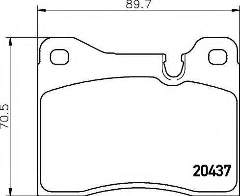 HELLA 8DB355017551 Комплект гальмівних колодок, дискове гальмо